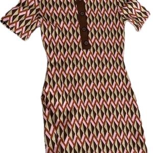 Zara Brown and Tan Knit Dress